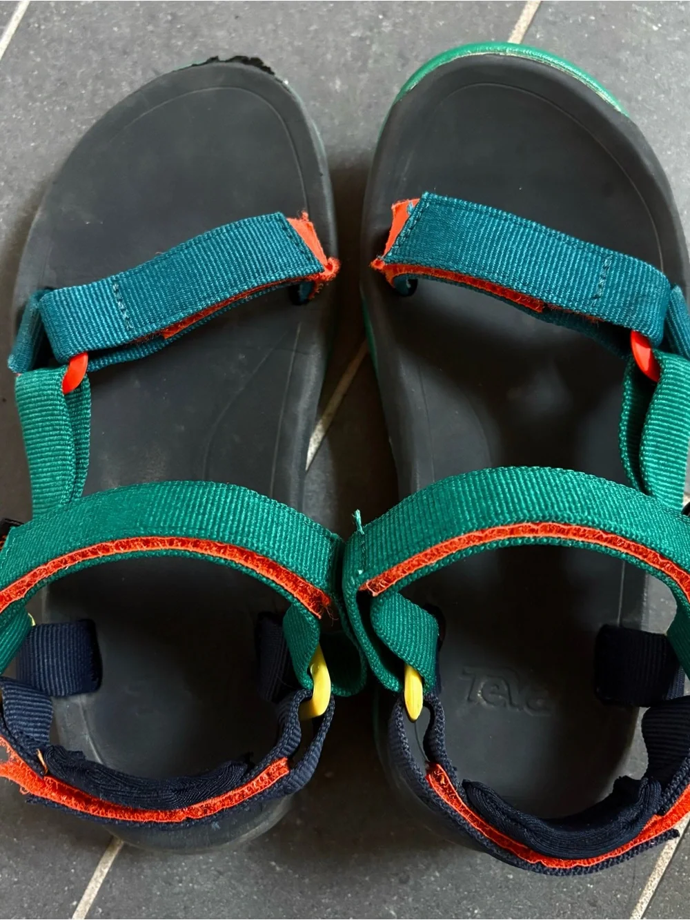 Teva Kids Green, Orange & Black Strappy Outdoor Sandals